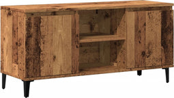 vidaXL - Tv-meubel - 102x35x50 - cm - bewerkt - hout - oud - houtkleurig