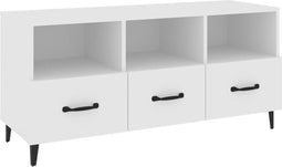 vidaXL - Tv-meubel - 102x35x50 - cm - bewerkt - hout - wit