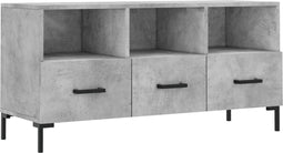vidaXL - Tv-meubel - 102x36x50 - cm - bewerkt - hout - betongrijs