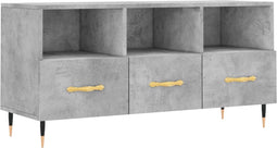 vidaXL - Tv-meubel - 102x36x50 - cm - bewerkt - hout - betongrijs