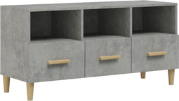 vidaXL - Tv-meubel - 102x36x50 - cm - bewerkt - hout - betongrijs
