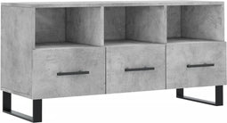 vidaXL - Tv-meubel - 102x36x50 - cm - bewerkt - hout - betongrijs