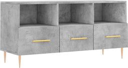 vidaXL - Tv-meubel - 102x36x50 - cm - bewerkt - hout - betongrijs