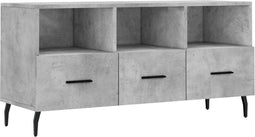 vidaXL - Tv-meubel - 102x36x50 - cm - bewerkt - hout - betongrijs