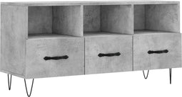 vidaXL - Tv-meubel - 102x36x50 - cm - bewerkt - hout - betongrijs