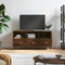 vidaXL - Tv-meubel - 102x36x50 - cm - bewerkt - hout - bruin - eikenkleur