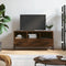 vidaXL - Tv-meubel - 102x36x50 - cm - bewerkt - hout - bruin - eikenkleur