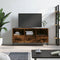 vidaXL - Tv-meubel - 102x36x50 - cm - bewerkt - hout - gerookt - eikenkleurig