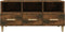 vidaXL - Tv-meubel - 102x36x50 - cm - bewerkt - hout - gerookt - eikenkleurig