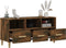 vidaXL - Tv-meubel - 102x36x50 - cm - bewerkt - hout - gerookt - eikenkleurig