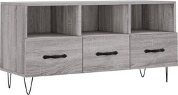 vidaXL - Tv-meubel - 102x36x50 - cm - bewerkt - hout - grijs - sonoma - eikenkleurig