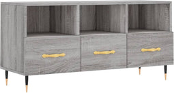 vidaXL - Tv-meubel - 102x36x50 - cm - bewerkt - hout - grijs - sonoma - eikenkleurig