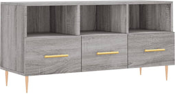 vidaXL - Tv-meubel - 102x36x50 - cm - bewerkt - hout - grijs - sonoma - eikenkleurig