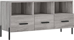 vidaXL - Tv-meubel - 102x36x50 - cm - bewerkt - hout - grijs - sonoma - eikenkleurig