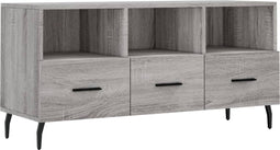 vidaXL - Tv-meubel - 102x36x50 - cm - bewerkt - hout - grijs - sonoma - eikenkleurig