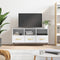 vidaXL - Tv-meubel - 102x36x50 - cm - bewerkt - hout - hoogglans - wit