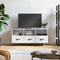 vidaXL - Tv-meubel - 102x36x50 - cm - bewerkt - hout - hoogglans - wit