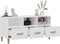 vidaXL - Tv-meubel - 102x36x50 - cm - bewerkt - hout - hoogglans - wit