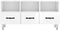 vidaXL - Tv-meubel - 102x36x50 - cm - bewerkt - hout - hoogglans - wit