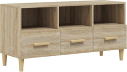 vidaXL - Tv-meubel - 102x36x50 - cm - bewerkt - hout - sonoma - eikenkleurig