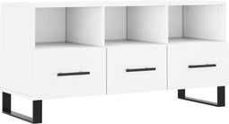 vidaXL - Tv-meubel - 102x36x50 - cm - bewerkt - hout - wit