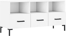 vidaXL - Tv-meubel - 102x36x50 - cm - bewerkt - hout - wit