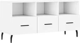 vidaXL - Tv-meubel - 102x36x50 - cm - bewerkt - hout - wit