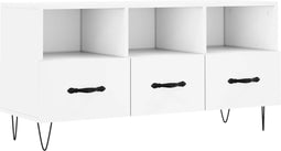 vidaXL - Tv-meubel - 102x36x50 - cm - bewerkt - hout - wit