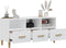 vidaXL - Tv-meubel - 102x36x50 - cm - bewerkt - hout - wit