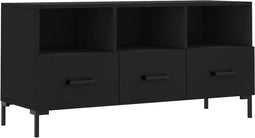 vidaXL - Tv-meubel - 102x36x50 - cm - bewerkt - hout - zwart