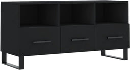 vidaXL - Tv-meubel - 102x36x50 - cm - bewerkt - hout - zwart
