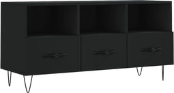 vidaXL - Tv-meubel - 102x36x50 - cm - bewerkt - hout - zwart