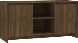 vidaXL - Tv-meubel - 102x37,5x52,5 - cm - bewerkt - hout - bruin - eikenkleur