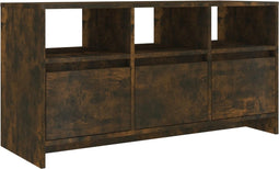 vidaXL - Tv-meubel - 102x37,5x52,5 - cm - bewerkt - hout - gerookt - eikenkleurig