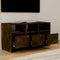 vidaXL - Tv-meubel - 102x37,5x52,5 - cm - bewerkt - hout - gerookt - eikenkleurig