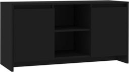 vidaXL - Tv-meubel - 102x37,5x52,5 - cm - bewerkt - hout - zwart