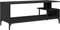 vidaXL - Tv-meubel - 102x40x41 - cm - bewerkt - hout - en - gepoedercoat - staal - zwart