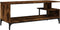 vidaXL - Tv-meubel - 102x40x41 - cm - hout - en - gepoedercoat - staal - gerookt - eiken