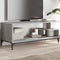 vidaXL - Tv-meubel - 102x40x41 - cm - hout - en - gepoedercoat - staal - grijs - sonoma
