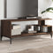 vidaXL - Tv-meubel - 102x40x41 - cm - hout - en - gepoedercoat - staal - bruineiken