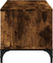 vidaXL - Tv-meubel - 102x40x41 - cm - hout - en - gepoedercoat - staal - gerookt - eiken