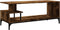 vidaXL - Tv-meubel - 102x40x41 - cm - hout - en - gepoedercoat - staal - gerookt - eiken