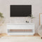 vidaXL - Tv-meubel - 102x41x44 - bewerkt - hout - hoogglans - wit