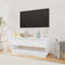 vidaXL - Tv-meubel - 102x41x44 - bewerkt - hout - hoogglans - wit