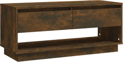 vidaXL - Tv-meubel - 102x41x44 - cm - bewerkt - hout - gerookt - eikenkleurig
