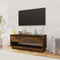 vidaXL - Tv-meubel - 102x41x44 - cm - bewerkt - hout - gerookt - eikenkleurig