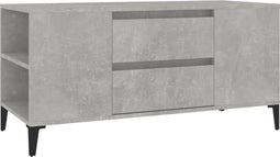 vidaXL - Tv-meubel - 102x44,5x50 - cm - bewerkt - hout - betongrijs