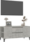 vidaXL - Tv-meubel - 102x44,5x50 - cm - bewerkt - hout - betongrijs