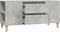 vidaXL - Tv-meubel - 102x44,5x50 - cm - bewerkt - hout - betongrijs