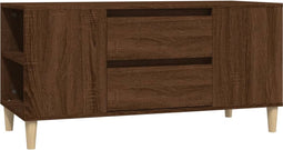 vidaXL - Tv-meubel - 102x44,5x50 - cm - bewerkt - hout - bruin - eikenkleur